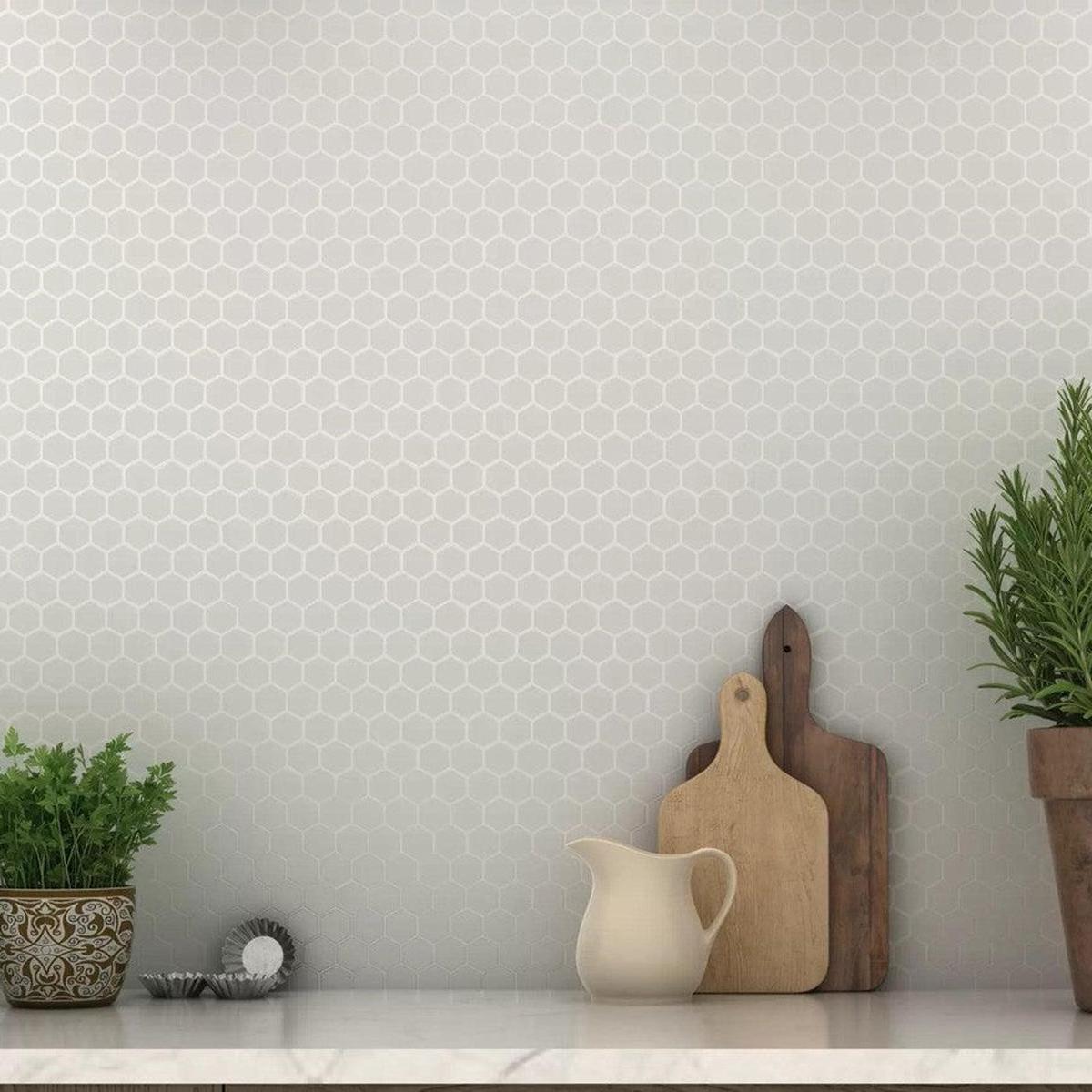 Mosaic Collection White Hex-Mosaic-Delforno