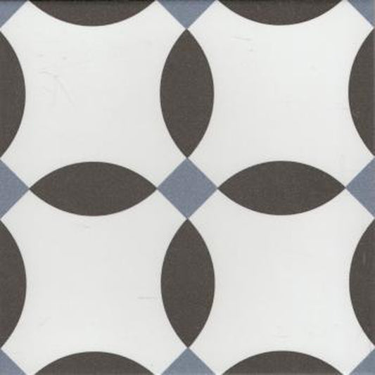 Authentic Pattern Porcelain Cherie Noir-Tiles-Delforno