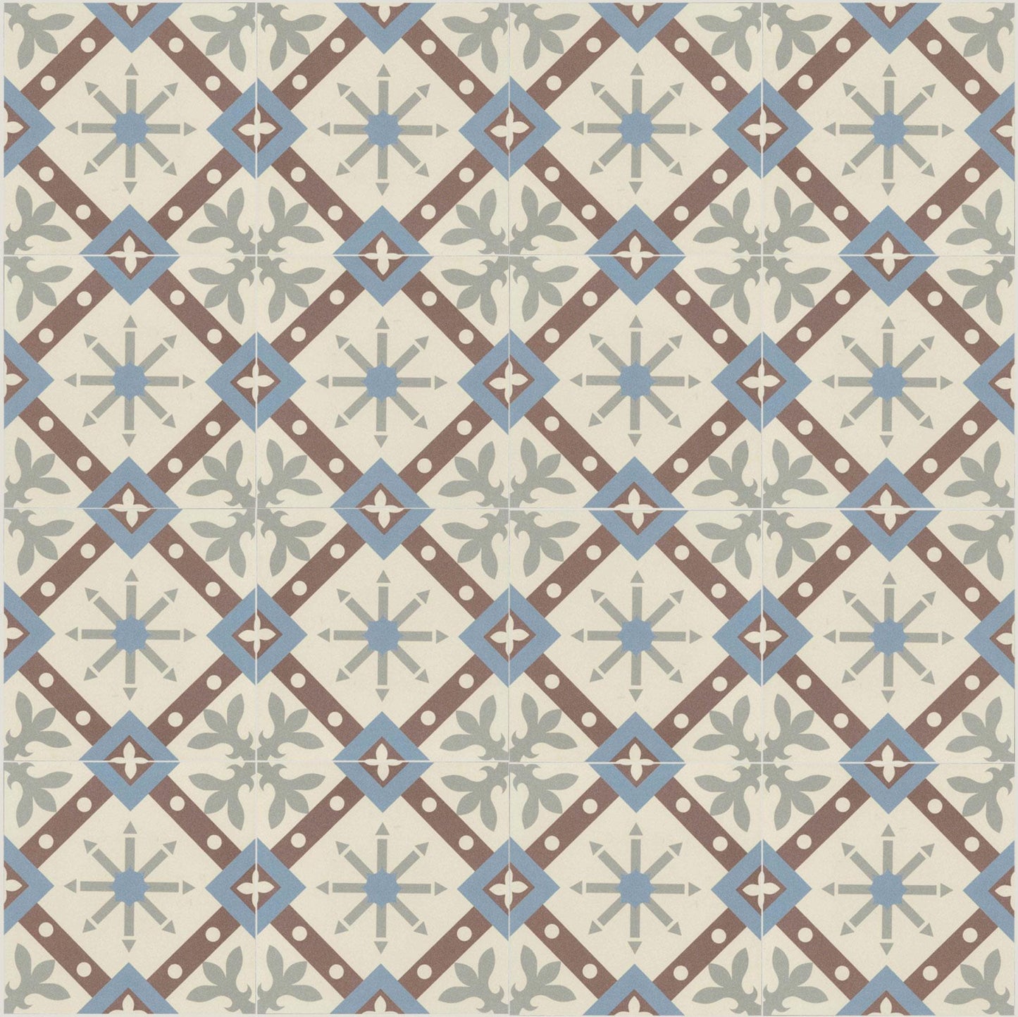 Authentic Pattern Porcelain Fifteen Charles-Tiles-Delforno