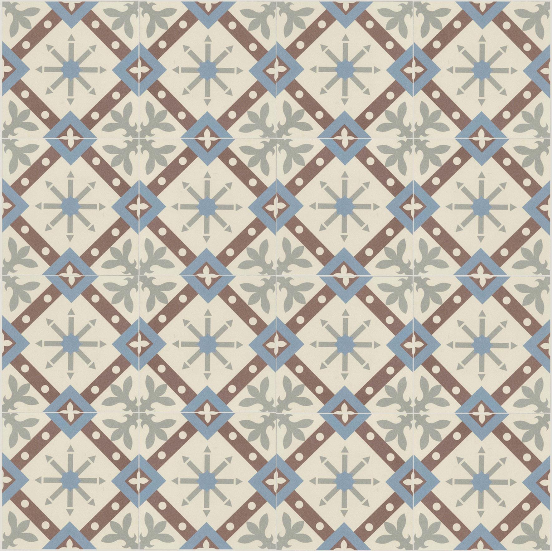 Authentic Pattern Porcelain Fifteen Charles-Tiles-Delforno