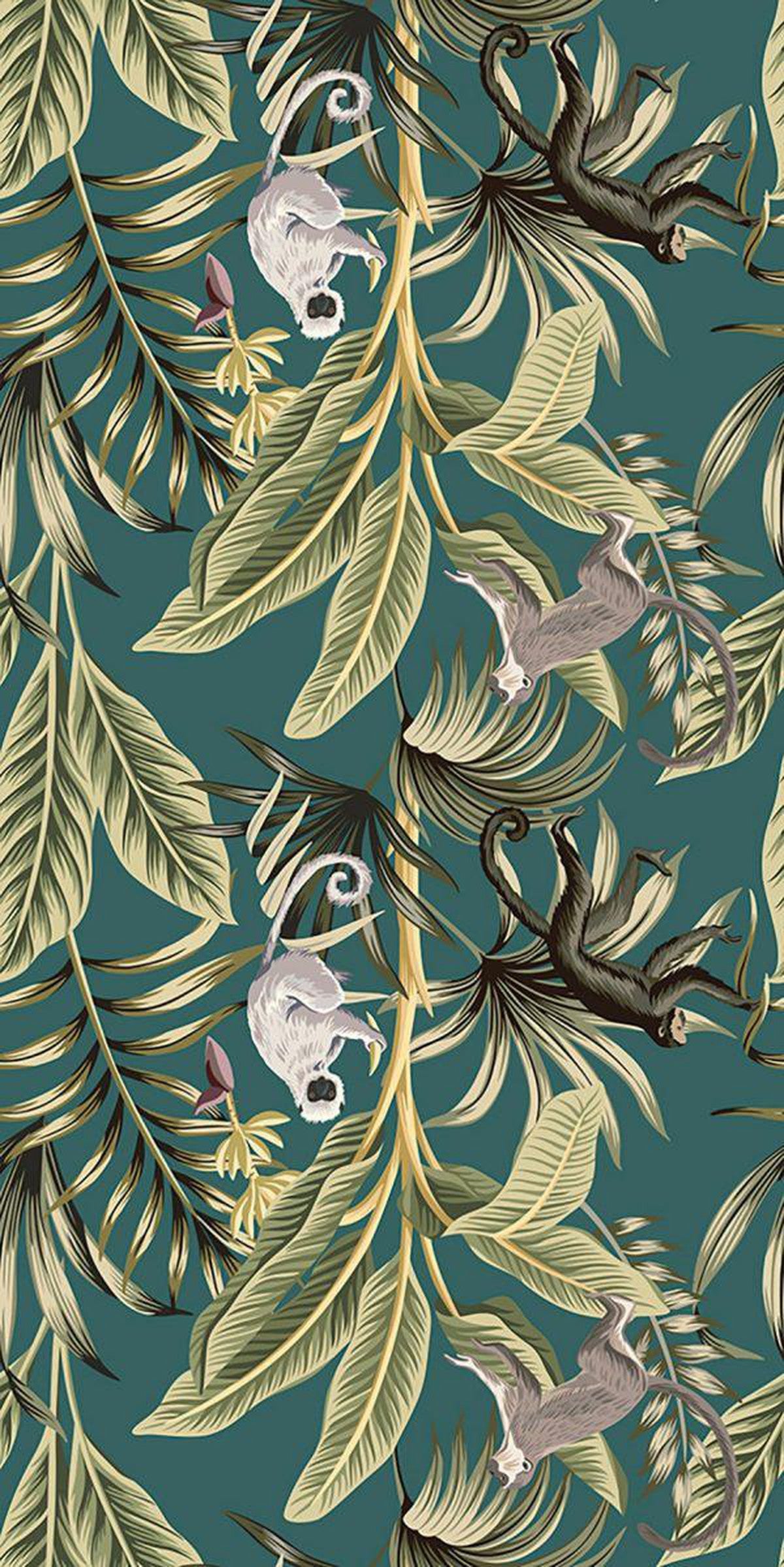 Botanicals : Monkey Trouble Pattern Tiles-Tiles-Delforno