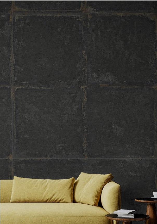 Large Format Steel Nero 100x 100-Tiles-Delforno