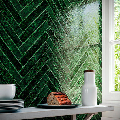 Small Format Deep Emerald Craquelle-Tiles-Delforno