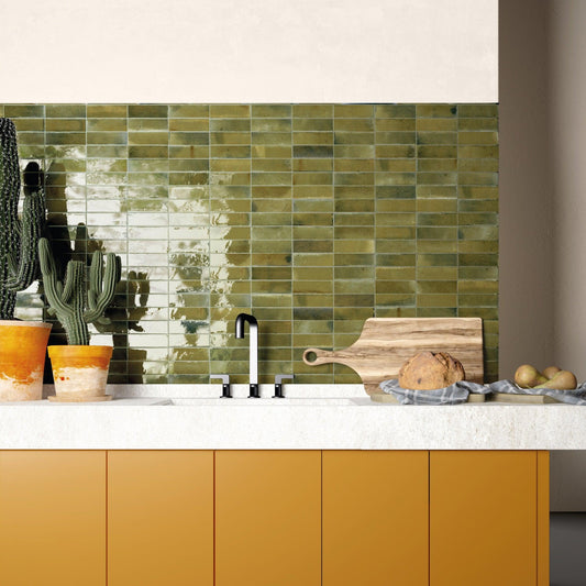 Small Format Hanoi Wild Olive 6.5x20-Tiles-Delforno