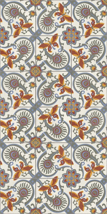 Outdoor pattern tiles at Delforno